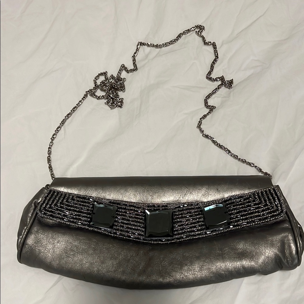 Elegant Silver Clutch Bag
